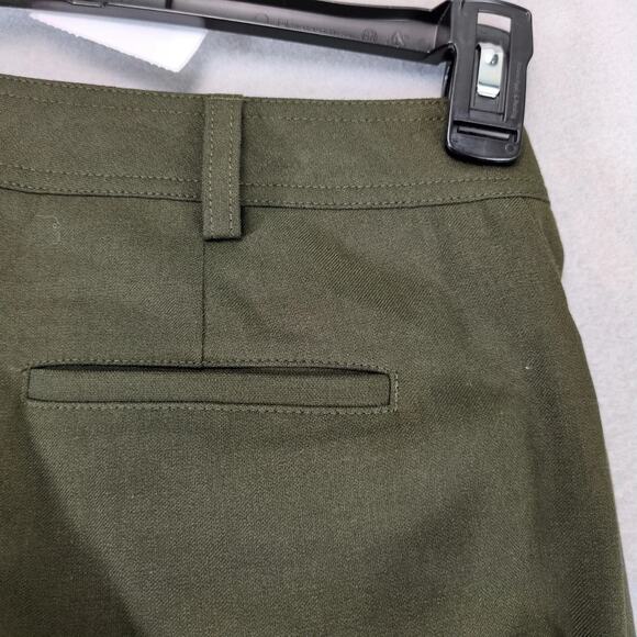 Talbots Heritage Wide Leg Pants Women's 8 33x32 Dark Green Flat Front Wool Blend - Picture 10 of 10